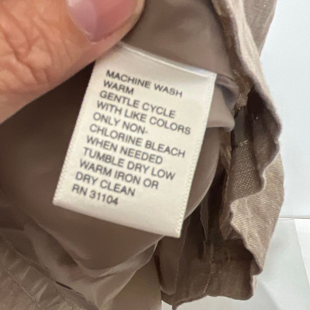 Madison Women's Brown Linen Sleeveless Tweed Lined Shift Mini Dress Size 4 - Picture 10 of 10